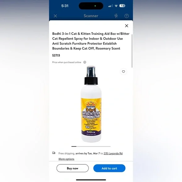 Cat Training Spray Furniture Protector - Picture 2 of 2